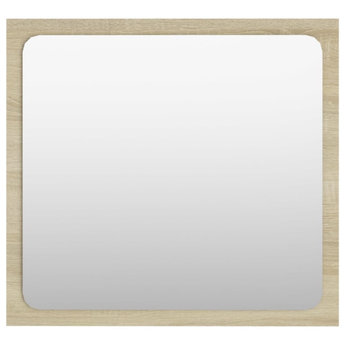vidaXL Bathroom Mirror Sonoma Oak 15.7"x0.6"x14.6" Chipboard