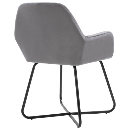vidaXL Dining Chairs 4 pcs Gray Velvet