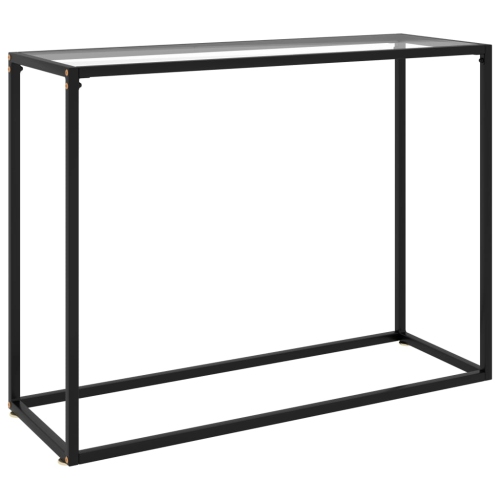 VIDAXL  Console Table Transparent 39.4"x13.8"x29.5" Tempered Glass