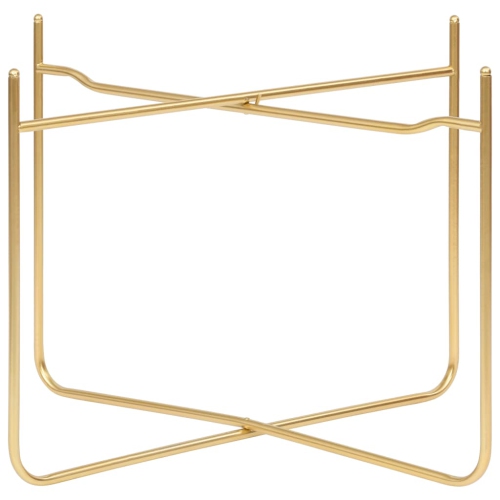 vidaXL Side Table Black and Gold 15"x15"x15.2" MDF