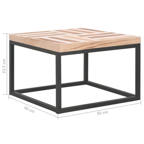 Table basse de 19.7 x 19,7 x 13 po en bois massif VidaXL