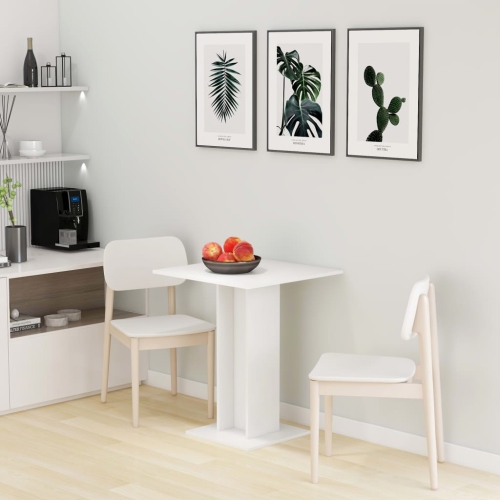 VIDAXL  Bistro Table 23.6"x23.6"x29.5" Chipboard In White