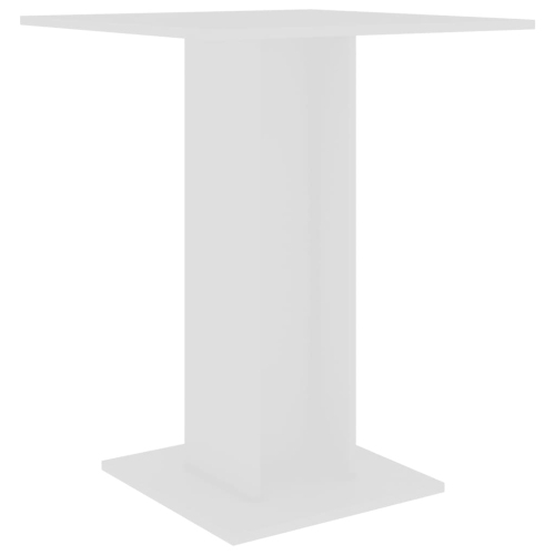 vidaXL Bistro Table White 23.6"x23.6"x29.5" Chipboard