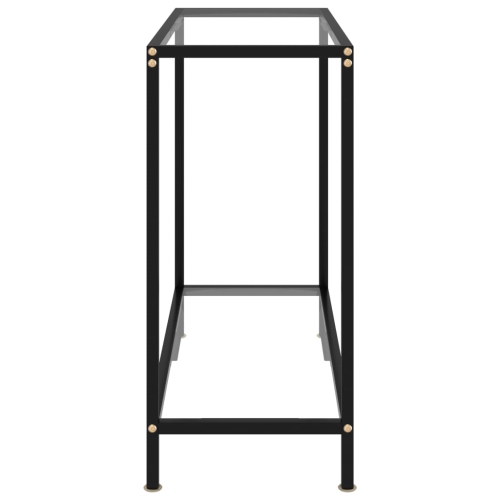 vidaXL Console Table Transparent 31.5"x13.8"x29.5" Tempered Glass