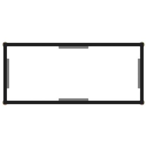 vidaXL Console Table Transparent 31.5"x13.8"x29.5" Tempered Glass