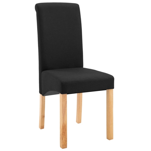 2 chaises de salle à manger VidaXL en tissu noir