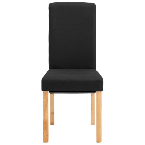 2 chaises de salle à manger VidaXL en tissu noir