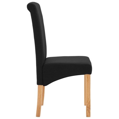 2 chaises de salle à manger VidaXL en tissu noir