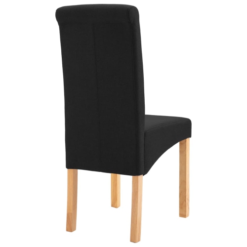2 chaises de salle à manger VidaXL en tissu noir