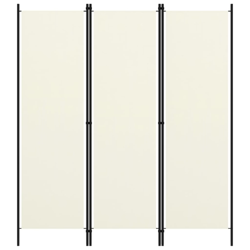 vidaXL 3-Panel Room Divider Cream White 59.1"x70.9"