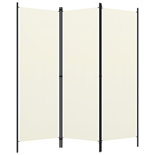 vidaXL 3-Panel Room Divider Cream White 59.1"x70.9"