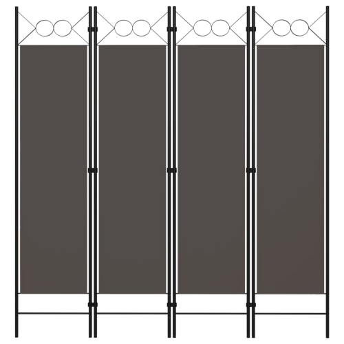 VIDAXL  4-Panel Room Divider Anthracite 63"x70.9"