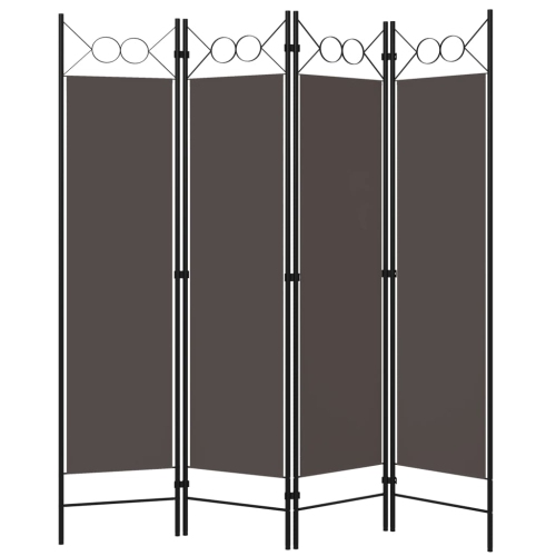 vidaXL 4-Panel Room Divider Anthracite 63"x70.9"