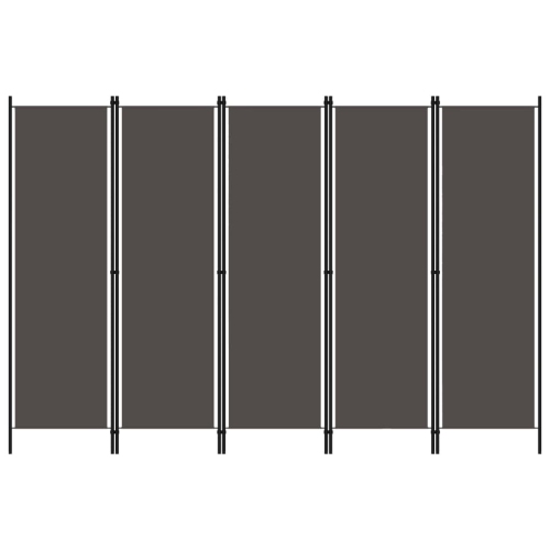 VIDAXL  5-Panel Room Divider Anthracite 98.4"x70.9"