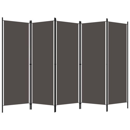 vidaXL 5-Panel Room Divider Anthracite 98.4"x70.9"