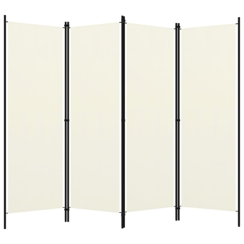 vidaXL 4-Panel Room Divider Cream White 78.7"x70.9"