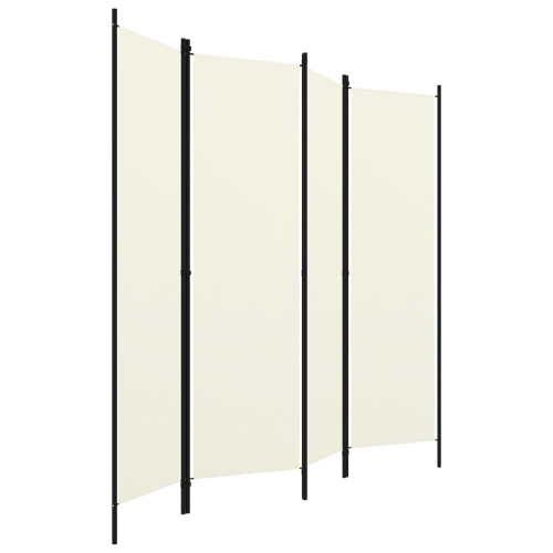vidaXL 4-Panel Room Divider Cream White 78.7"x70.9"