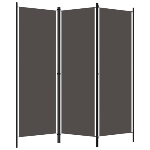 vidaXL 3-Panel Room Divider Anthracite 59.1"x70.9"
