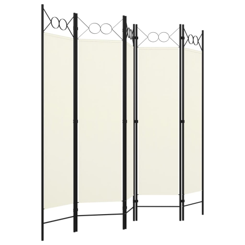 vidaXL 5-Panel Room Divider Cream White 78.7"x70.9"