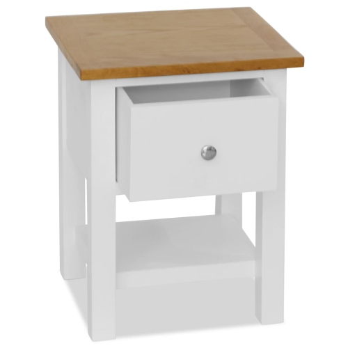 vidaXL Nightstand 14.2"x11.8"x18.5" Solid Oak Wood