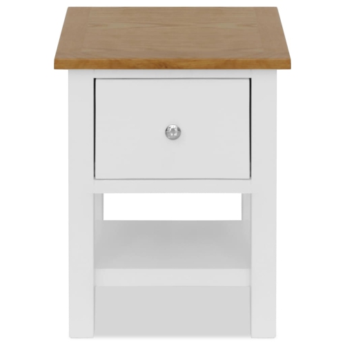 vidaXL Nightstand 14.2"x11.8"x18.5" Solid Oak Wood