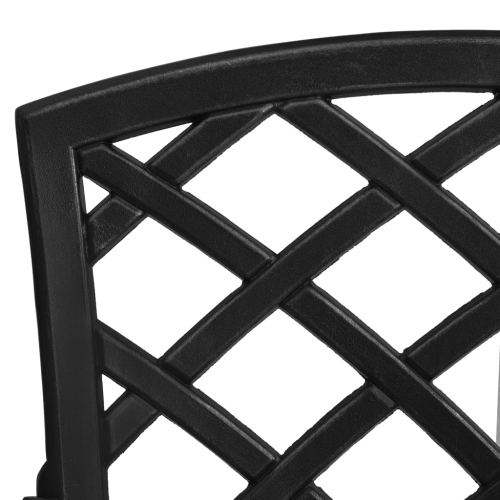 vidaXL Patio Chairs 2 pcs Cast Aluminum Black