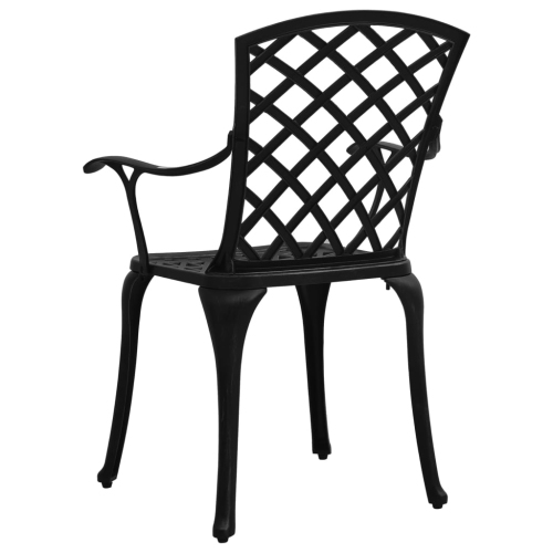 vidaXL Patio Chairs 4 pcs Cast Aluminum Black