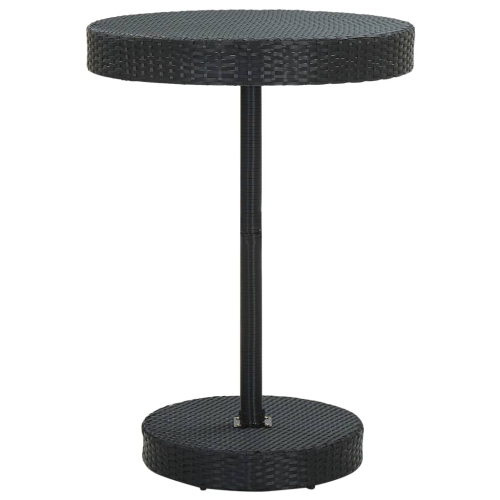 Table de jardin VidaXL en rotin, noir, 29.7 x 41,7 po