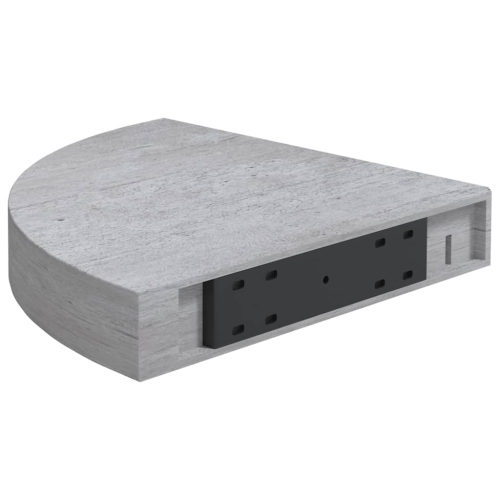 vidaXL Wall Corner Shelves 4 pcs Concrete Gray 13.7"x13.7"x1.4" MDF