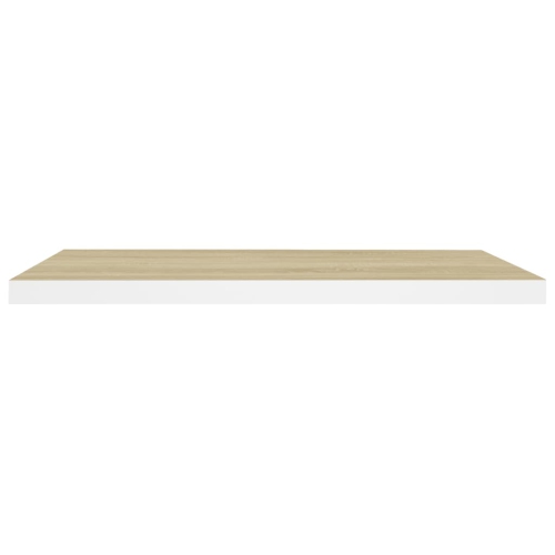 vidaXL Floating Wall Shelves 4 pcs Oak and White 31.5"x9.3"x1.5" MDF