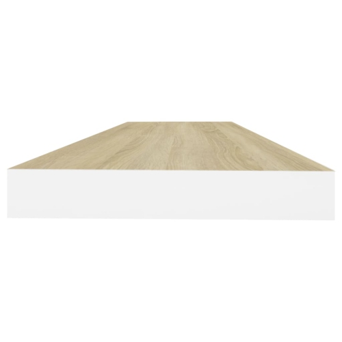 vidaXL Floating Wall Shelves 4 pcs Oak and White 31.5"x9.3"x1.5" MDF