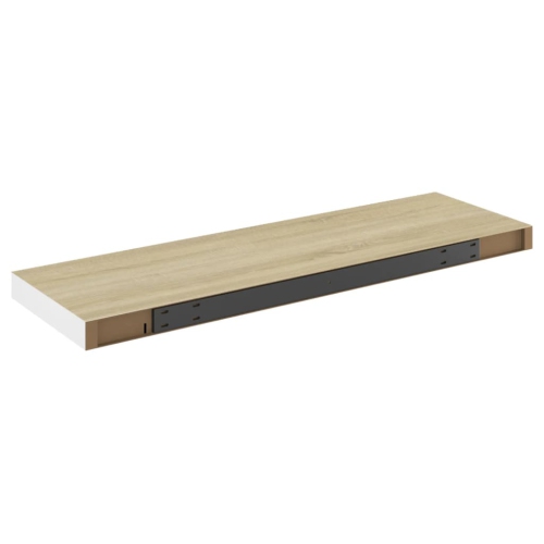 vidaXL Floating Wall Shelves 4 pcs Oak and White 31.5"x9.3"x1.5" MDF