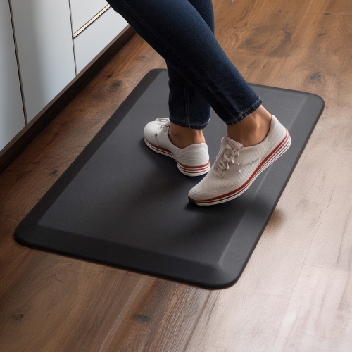 burotic Anti-Fatigue Mat – 0.75" Cushioned Mat for Standing Desk, Kitchen & Office – Non-Slip, Waterproof, Tear-Resistant – Eases Back, Foot & Knee