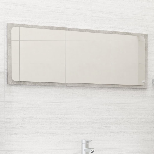 Image 1 de 6.. Miroir de salle de bain VidaXL gris béton 35.4 x 0,6 x 14,6 po
