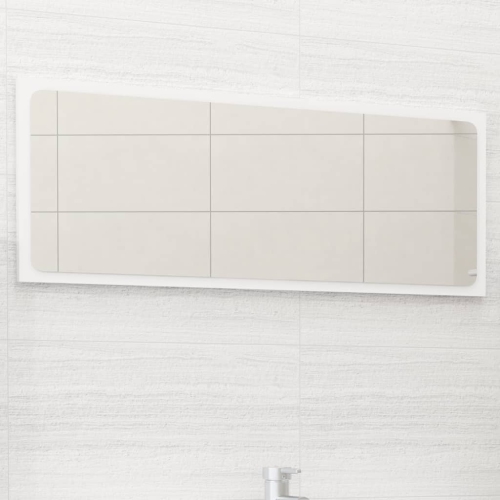 VIDAXL  Bathroom Mirror White 35.4"x0.6"x14.6" Chipboard