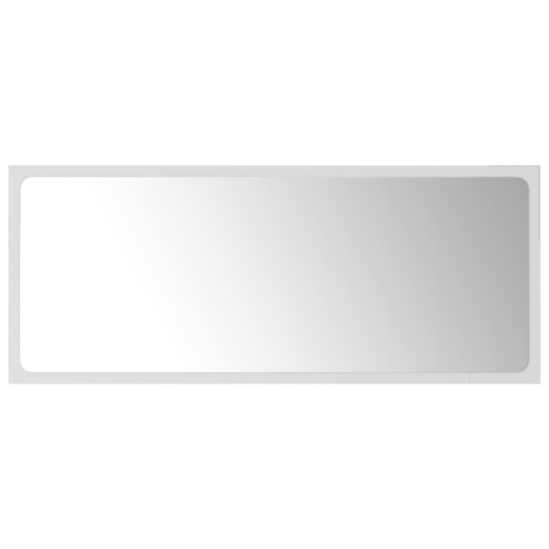 vidaXL Bathroom Mirror White 35.4"x0.6"x14.6" Chipboard