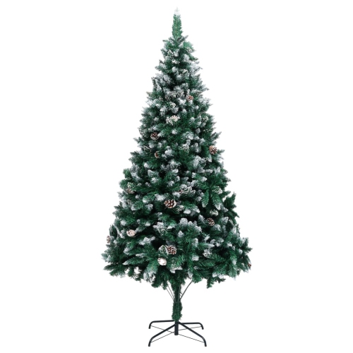 VIDAXL  Artificial Christmas Tree With Pine Cones And White Snow 94.5"