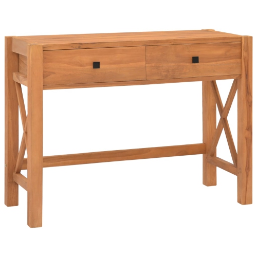 vidaXL Desk with 2 Drawers 39.4"x15.7"x29.5" Recycled Teak Wood