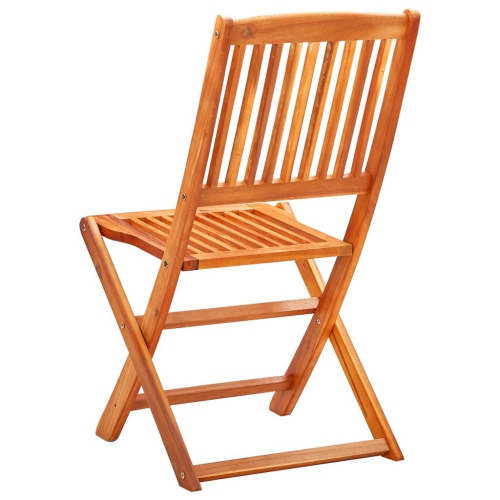 vidaXL Folding Patio Chairs 2 pcs Solid Eucalyptus Wood