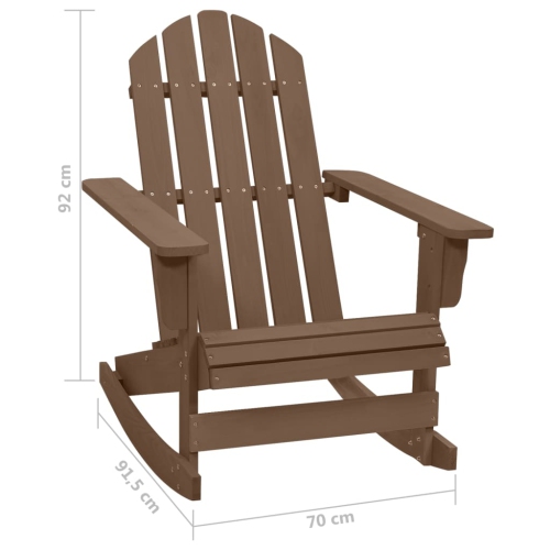 vidaXL Patio Rocking Chair Wood Brown