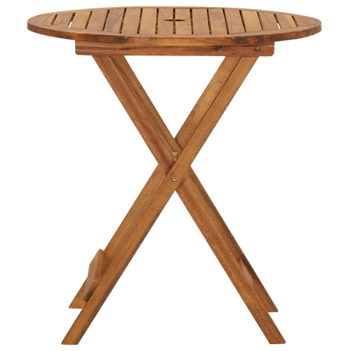 vidaXL Folding Patio Table 27.6" Solid Acacia Wood