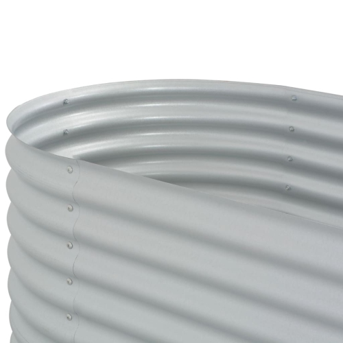 Lit surélevé de jardin vidaXL de 157.4 x 31,4 x 31,8 po, acier galvanisé argenté