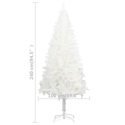 vidaXL Artificial Christmas Tree Lifelike Needles White 94.5"