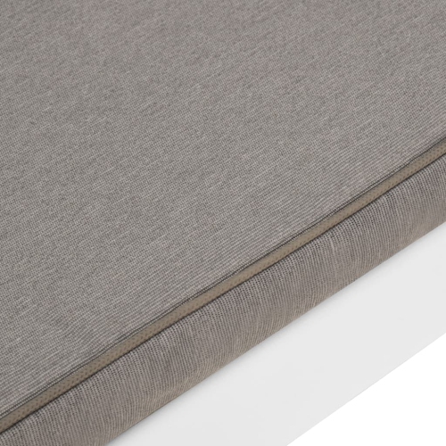 vidaXL Patio Lounge Bench with Cushion Plastic White