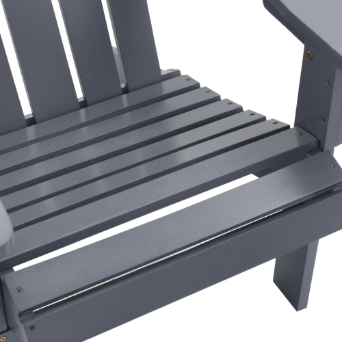 vidaXL Patio Chair Wood Gray