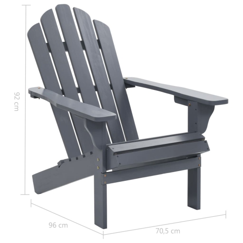 vidaXL Patio Chair Wood Gray