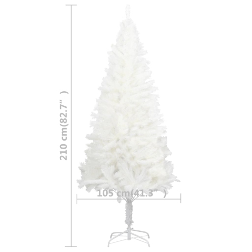 vidaXL Artificial Christmas Tree Lifelike Needles White 82.7"
