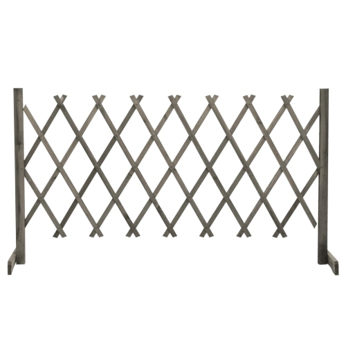 VIDAXL  Garden Trellis Fence Gray 59.1"x31.5" Solid Firwood