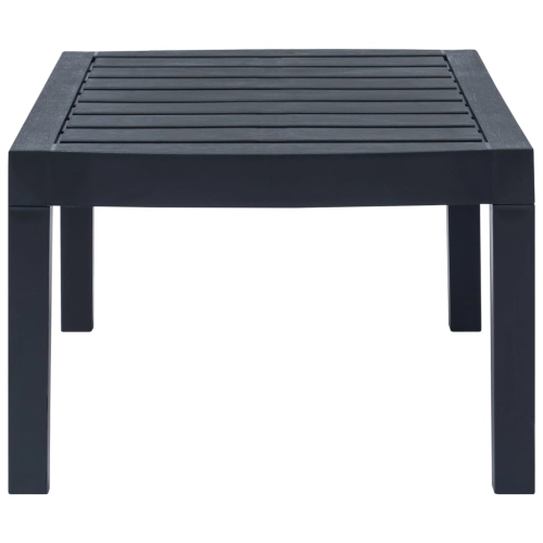 vidaXL 3 Piece Patio Lounge Set Plastic Anthracite