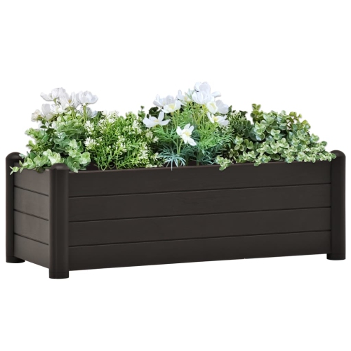 Lit surélevé de jardin VIDAXL PP Anthracite 39,4”x16,9”x13,8”